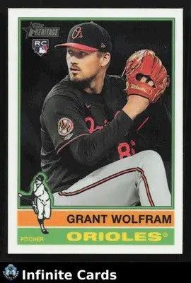 2025 Topps Heritage GRANT WOLFRAM #550 Chrome RC Baltimore Orioles RC