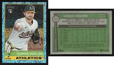 2025 Topps Heritage GUNNAR HOGLUND #645 Light Blue Sparkle RC Athletics