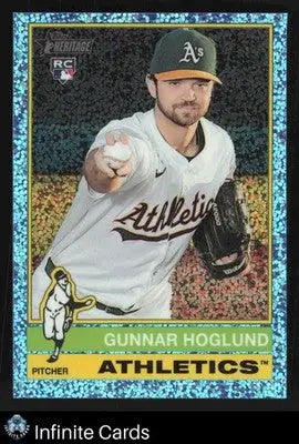 2025 Topps Heritage GUNNAR HOGLUND #645 Light Blue Sparkle RC Athletics