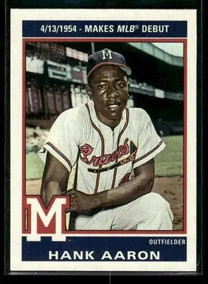 2025 Topps Heritage Hank Aaron #76R-1 1976 Retirees Milwaukee Braves