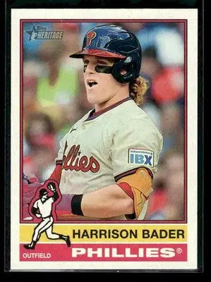 2025 Topps Heritage Harrison Bader #503 Philadelphia Phillies