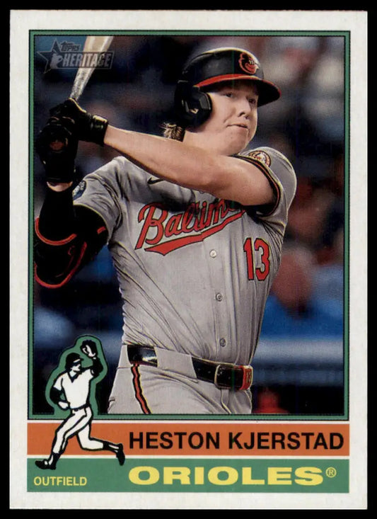 2025 Topps Heritage Heston Kjerstad 87 Baltimore Orioles NM - Baseball Card Single