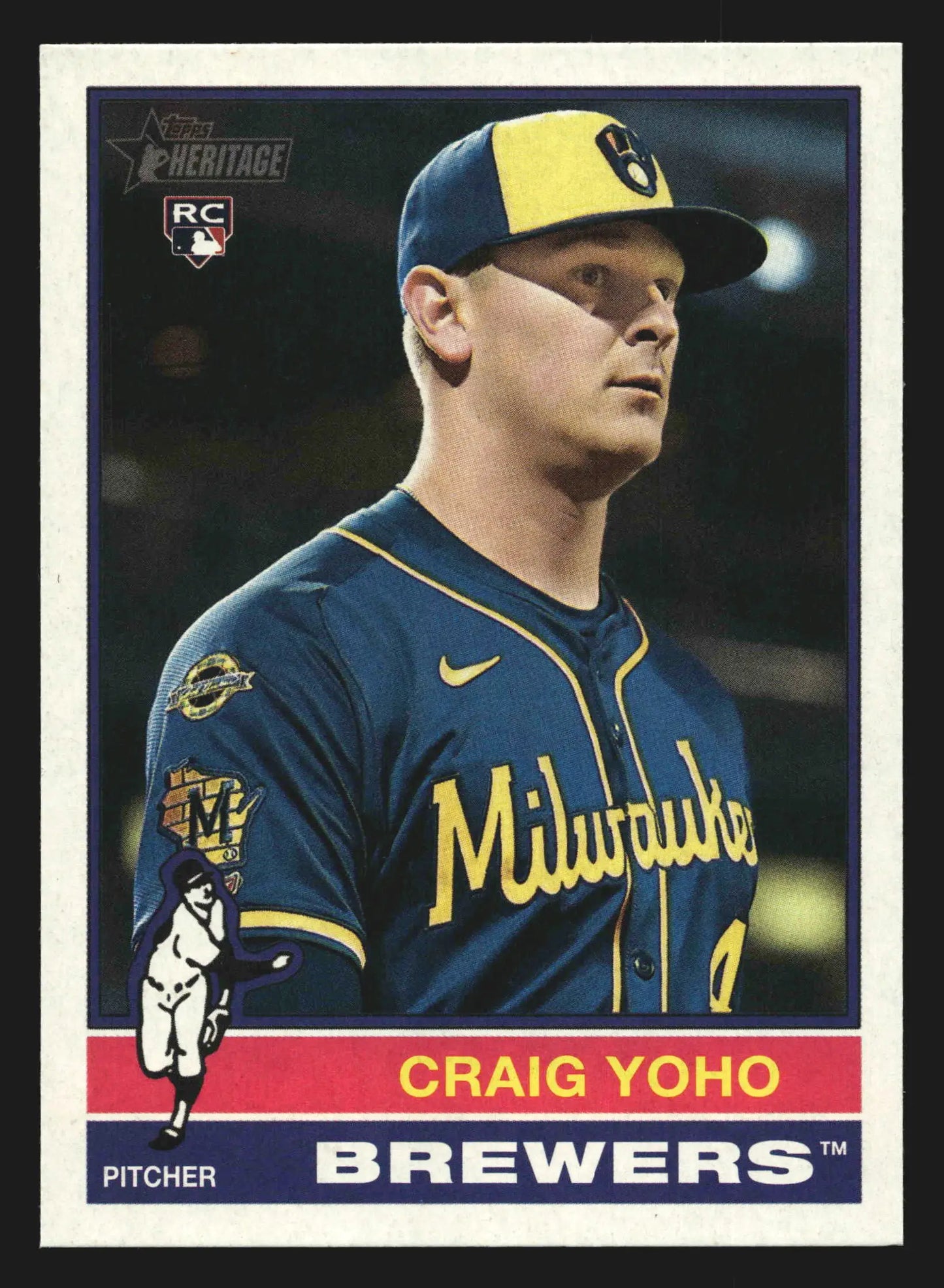 2025 Topps Heritage High Number #573 Craig Yoho RC Brewers - Baseball Card Single