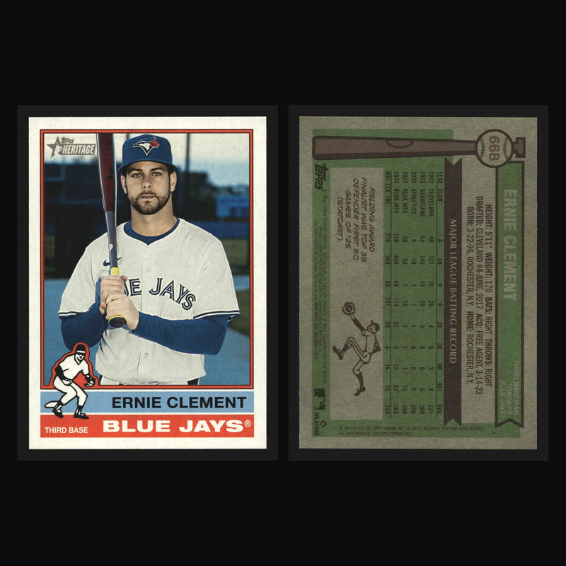 2025 Topps Heritage High Number #668 Ernie Clement Toronto Blue Jays