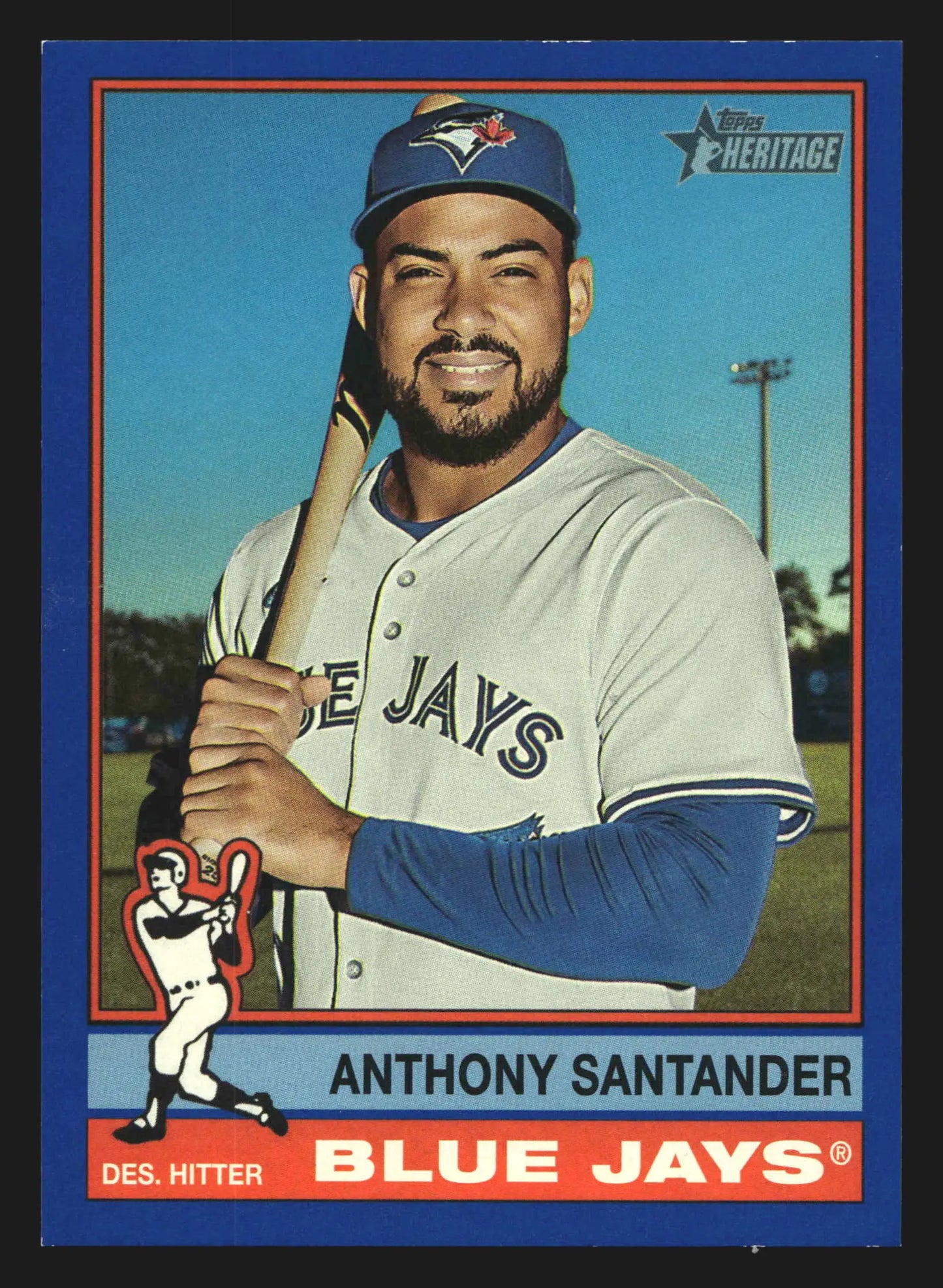 2025 Topps Heritage High Number #703 Anthony Santander Dark Blue Border SP