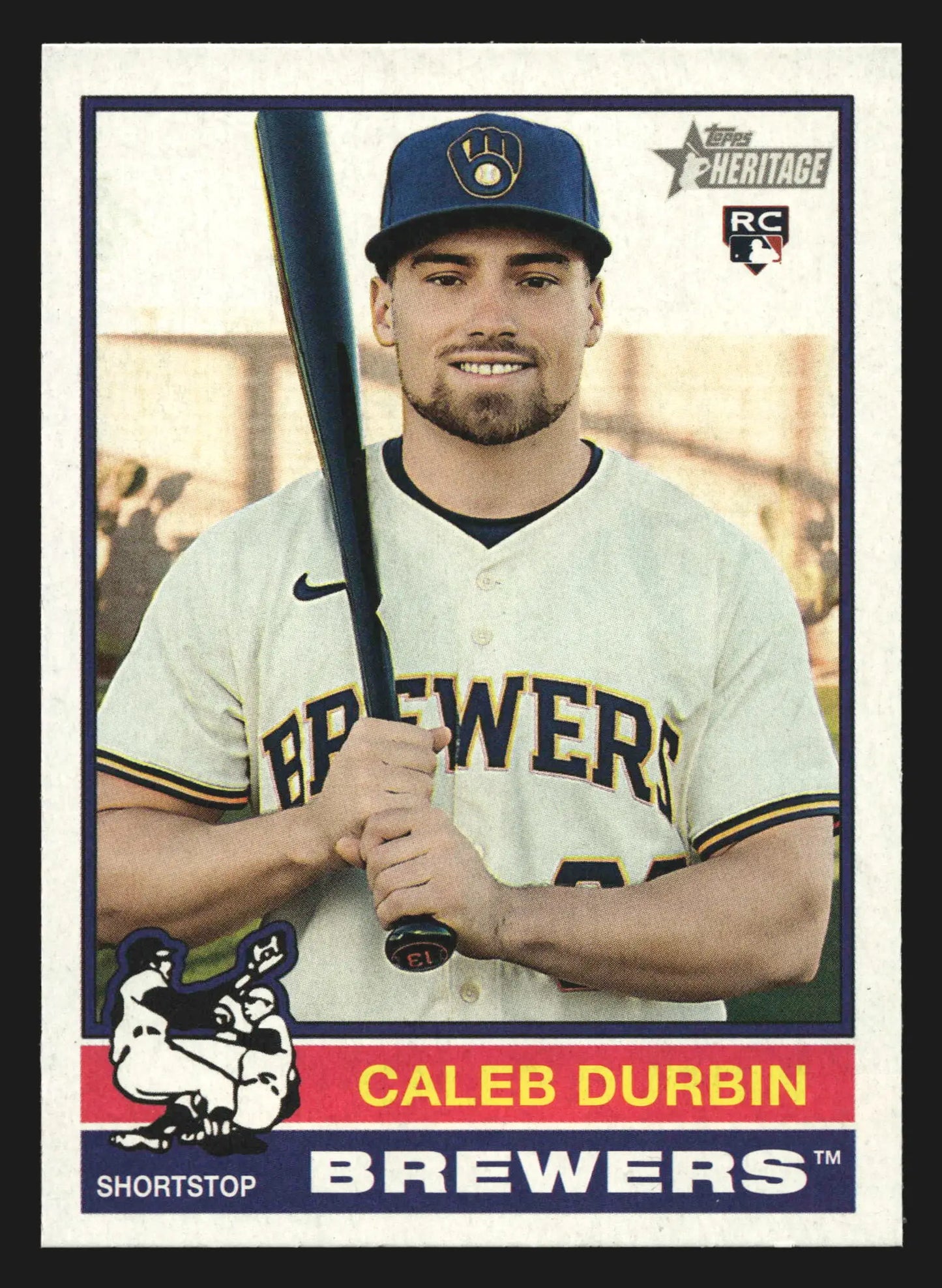 2025 Topps Heritage High Number Caleb Durbin #539 Brewers RC - Baseball Card Single
