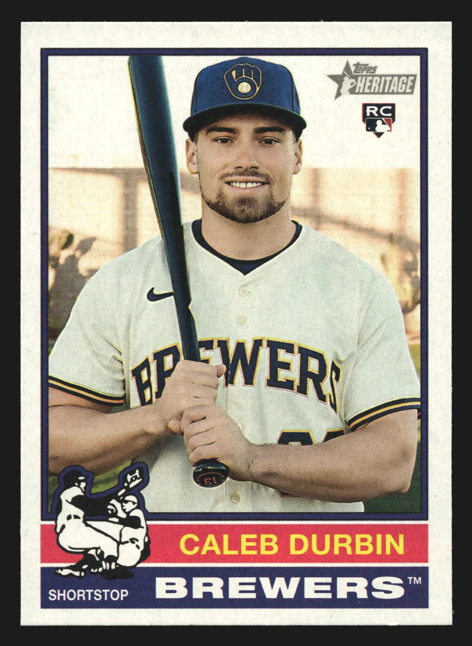 2025 Topps Heritage High Number Caleb Durbin #539 Brewers RC - Baseball Card Single