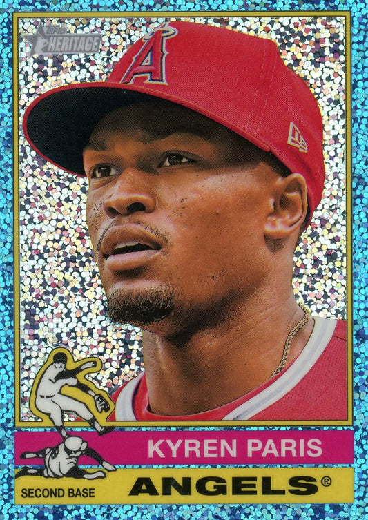 2025 Topps Heritage High Number Kyren Paris #528 Chrome Light Blue Sparkle - Baseball Card Single