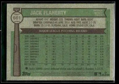 2025 Topps Heritage Jack Flaherty #661 Detroit Tigers - Baseball Card Single