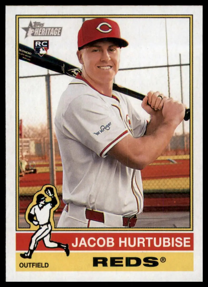 2025 Topps Heritage Jacob Hurtubise 124 Cincinnati Reds NM - Baseball Card Single