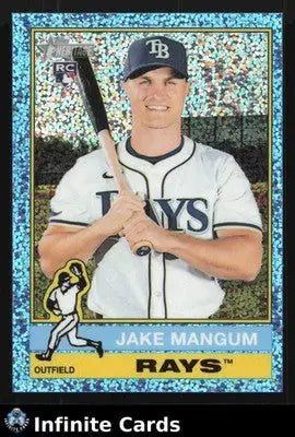 2025 Topps Heritage JAKE MANGUM #693 Light Blue Sparkle Tampa Bay Rays RC
