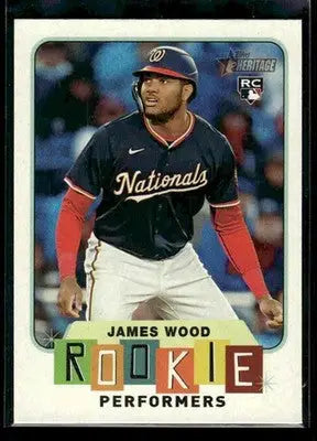 2025 Topps Heritage James Wood #RP-1 Rookie Performers Washington Nationals