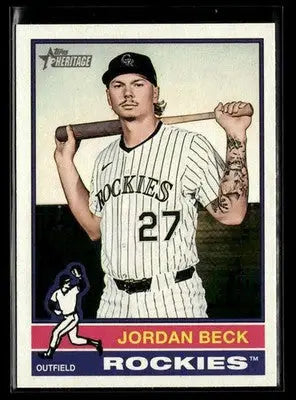 2025 Topps Heritage Jordan Beck #659 Colorado Rockies - Baseball Card Single