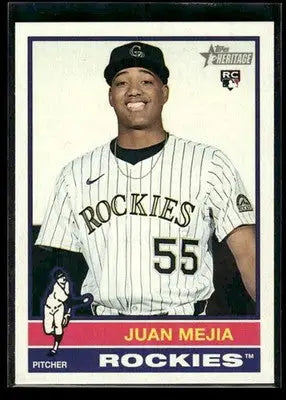 2025 Topps Heritage Juan Mejia #599 RC Colorado Rockies - Baseball Card Single