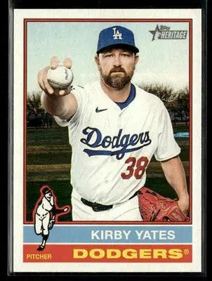 2025 Topps Heritage Kirby Yates #649 Los Angeles Dodgers