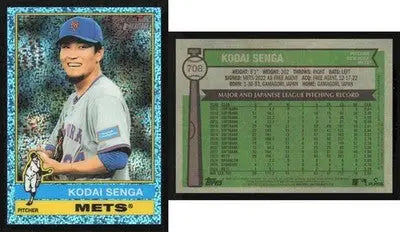 2025 Topps Heritage KODAI SENGA #708 Blue Sparkle Mets