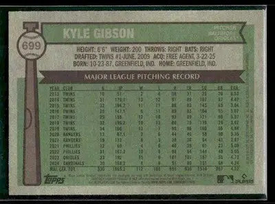 2025 Topps Heritage Kyle Gibson #699 Baltimore Orioles