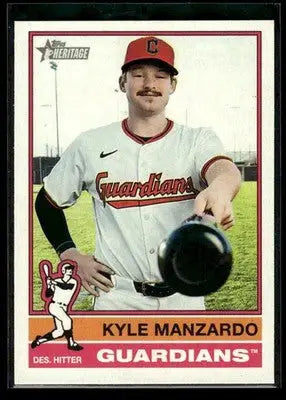2025 Topps Heritage Kyle Manzardo #630 Cleveland Guardians