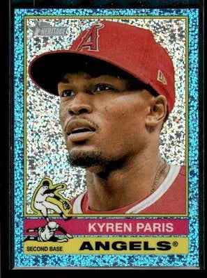 2025 Topps Heritage Kyren Paris #528 Light Blue Sparkle Refractor Angels