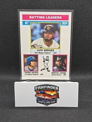 2025 Topps Heritage League Leaders Shohei Ohtani Marcell Ozuna Luis Arraez - Baseball Card Single