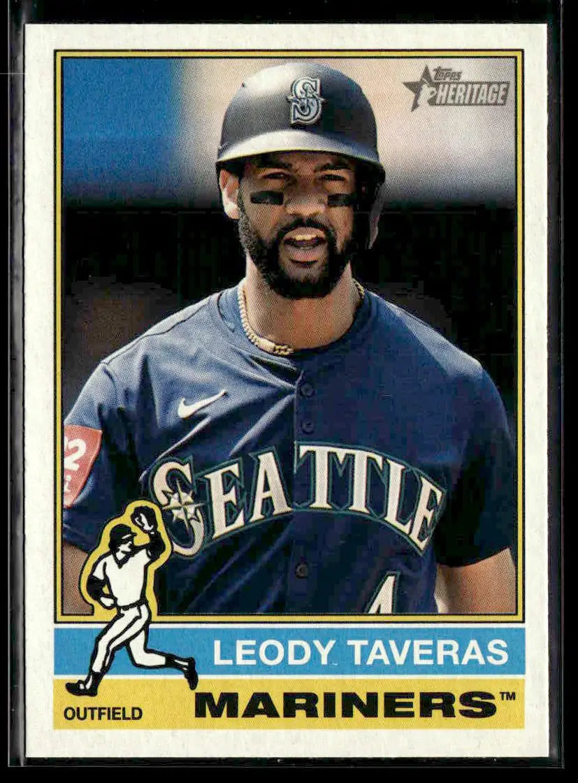 2025 Topps Heritage Leody Taveras #627 Seattle Mariners