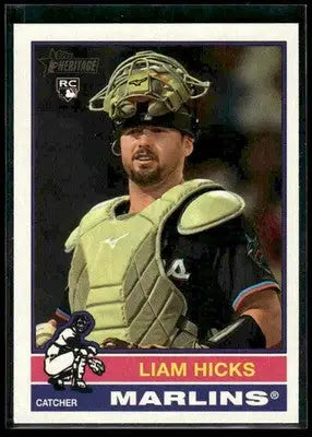 2025 Topps Heritage Liam Hicks #640 RC Miami Marlins
