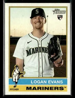 2025 Topps Heritage Logan Evans #556 RC Seattle Mariners