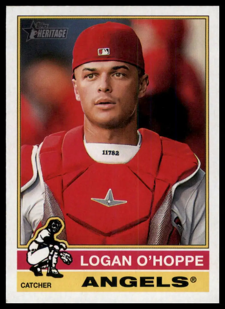 2025 Topps Heritage Logan O’Hoppe 11 Los Angeles Angels NM - Baseball Card Single