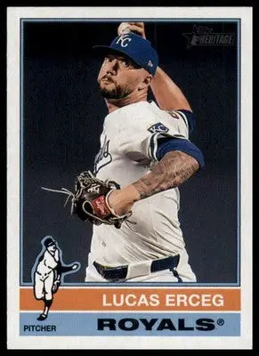 2025 Topps Heritage Lucas Erceg 62 Kansas City Royals NM - Baseball Card Single