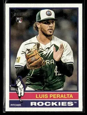 2025 Topps Heritage Luis Peralta #176 RC Colorado Rockies - Baseball Card Single