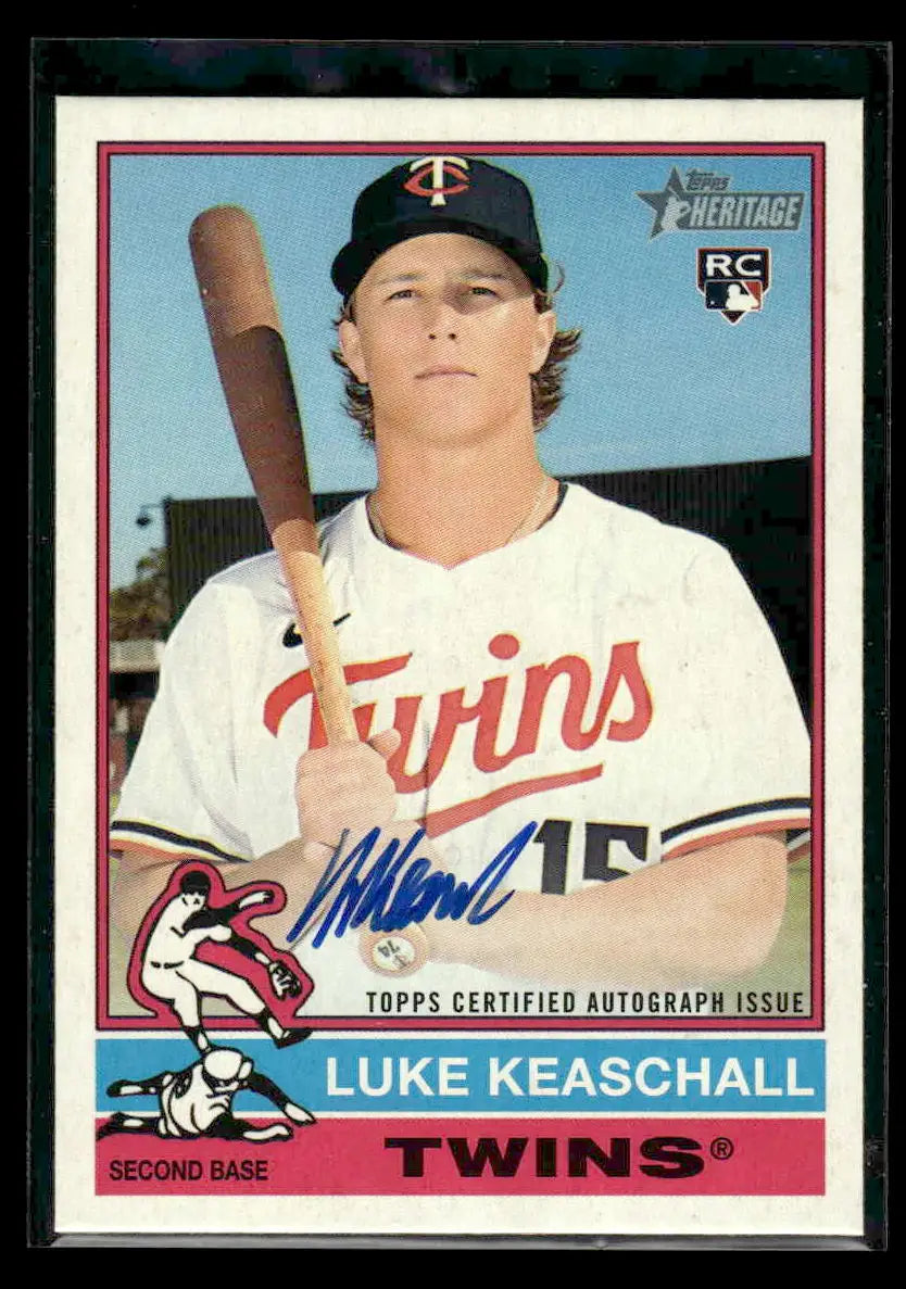 2025 Topps Heritage Luke Keaschall #ROA-LK Real One Autos Minnesota Twins - Baseball Card Single