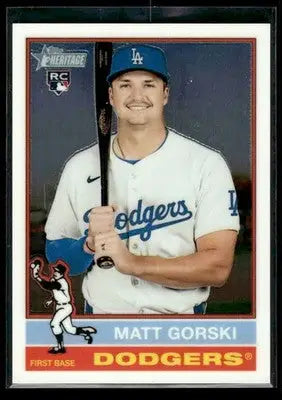 2025 Topps Heritage Matt Gorski #555 Chrome RC Los Angeles Dodgers