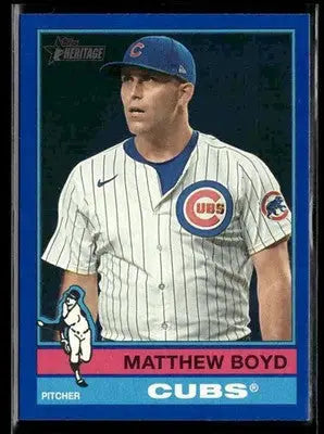 2025 Topps Heritage Matthew Boyd #531 Dark Blue Border Chicago Cubs