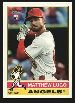 2025 Topps Heritage Matthew Lugo #546 Angels RC - Baseball Card Single