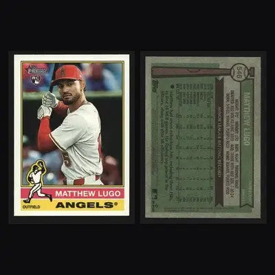 2025 Topps Heritage Matthew Lugo #546 Angels RC - Baseball Card Single