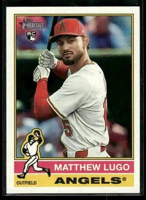 2025 Topps Heritage Matthew Lugo #546 RC Los Angeles Angels