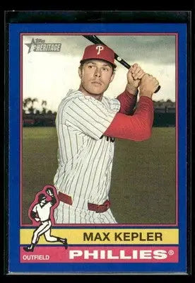 2025 Topps Heritage Max Kepler #586 Dark Blue Border Philadelphia Phillies