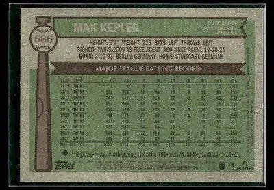 2025 Topps Heritage Max Kepler #586 Philadelphia Phillies