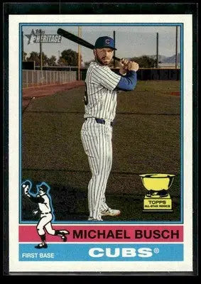 2025 Topps Heritage Michael Busch #684 Chicago Cubs