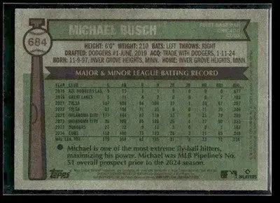 2025 Topps Heritage Michael Busch #684 Chicago Cubs