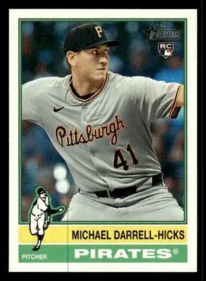 2025 Topps Heritage Michael Darrell-Hicks #655 RC Pittsburgh Pirates - Baseball Card Single