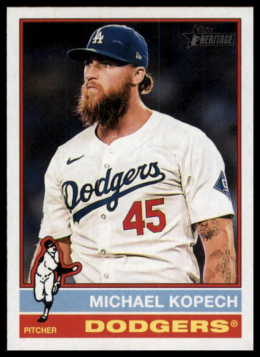 2025 Topps Heritage Michael Kopech 288 Los Angeles Dodgers NM - Baseball Card Single