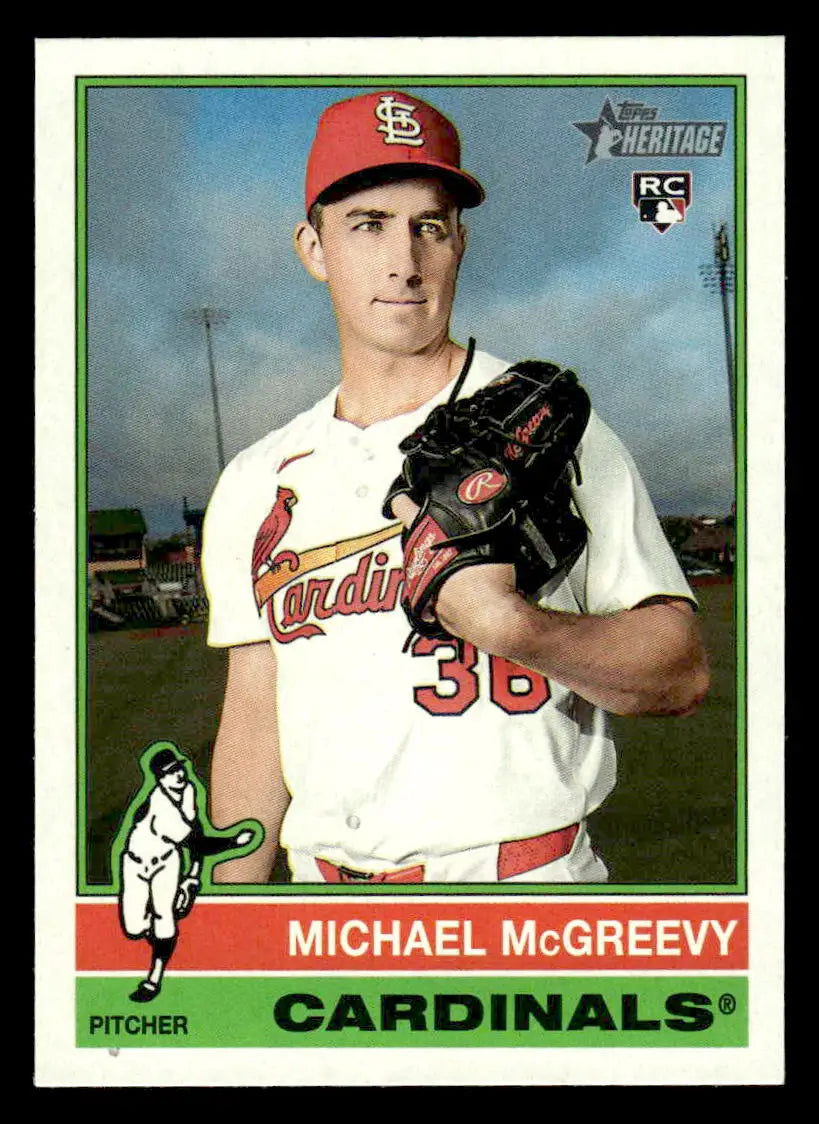 2025 Topps Heritage Michael McGreevy #585 RC St. Louis Cardinals