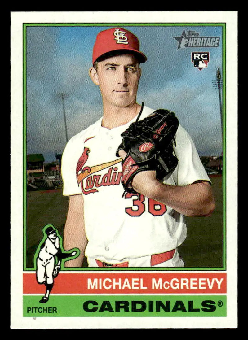 2025 Topps Heritage Michael McGreevy #585 RC St. Louis Cardinals
