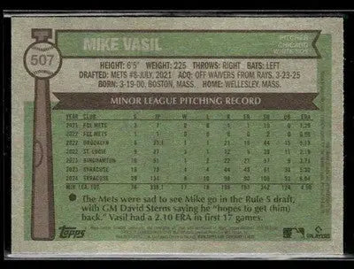 2025 Topps Heritage Mike Vasil #507 RC Chicago White Sox