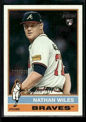 2025 Topps Heritage Nathan Wiles #642 Bicentennial SN,RC #/200 Atlanta Braves