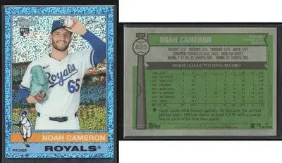 2025 Topps Heritage NOAH CAMERON #625 Light Blue Sparkle Refr Royals RC