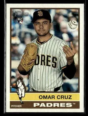 2025 Topps Heritage Omar Cruz #516 RC San Diego Padres