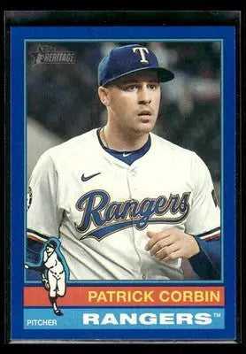 2025 Topps Heritage Patrick Corbin #619 Dark Blue Border Texas Rangers - Baseball Card Single