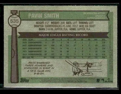 2025 Topps Heritage Pavin Smith #535 Arizona Diamondbacks - Baseball Card Single